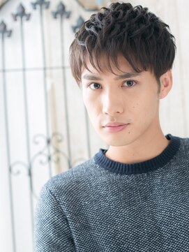 メンズヘア ビーセカンド 草加店(MENS HAIR B-2) 20代30代大人くせ毛風アイロンパーマアクティブショートa1草加
