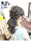 ふんわりローポニーアレンジ【ヘアセット 立川南/立川/卒業袴】