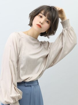 ソシエ 生駒店 透明感/アッシュカラー/外ハネボブ