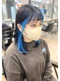 フェイスフレーミング*アクアブルーブルー