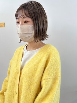 リィベ(Liibe) guest snap #コクベージュ#前髪パーマ#外はねボブ