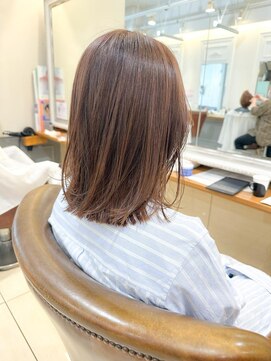 ネオリーブアイム 横浜西口店(Neolive aim) 美髪カラーベージュ 結べる切りっぱなしボブ【横浜】k