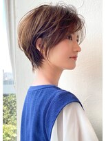 ショートボブ髪型30代40代50代前髪あり前髪なし面長丸顔【倉田】