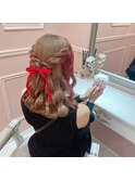 まおりんのお姫様ふわふわハーフアップ 新宿ヘアセット