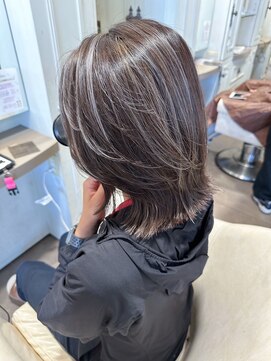 オブジェ シエル(obje't ciel) 【obje't ciel】くびれボブ/アッシュハイライト【山口紗季】