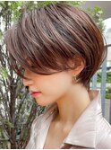 30代40代50代耳かけショート前髪なしハンサムショートカット5312