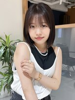 ラミエ バイ メルト 吉祥寺(lamie by melt)&nbsp;"久保田"ぷつっとボブ地毛風縮毛矯正ストレート顔まわりカット