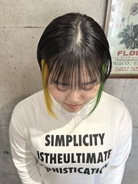 コアークリップ 東光店(CORE CLIP) イエロー&グリーンイヤリングカラー