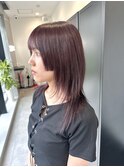 ボルドー×姫カットレイヤー
