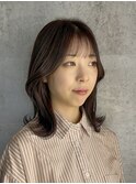【バーガンディー×ミディアムレイヤー】