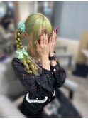 四つ編みツイン