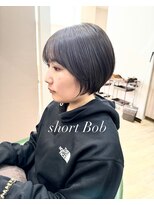 ルシードスタイルサワ(LUCIDO STYLE sawa)&nbsp;ブリーチなし大人可愛いマロンブラウン似合わせ耳かけボブ