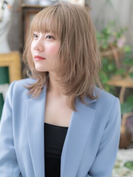 カバーヘアアンドスパ ブリス 浦和(COVER HAIR&SPA bliss) くせ毛風カール外国人風スモーキーカラーc6浦和10代20代30代