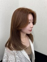 ラグナ(LAGUNA) オレンジベージュ×顔周りレイヤー