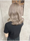 ホワイトグレージュミニウルフチェリーブラウンデジタルパーマ