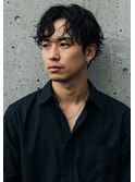 ショートセンターパート/波巻きツイストスパイラル/波巻きパーマ