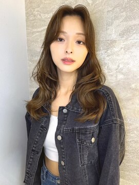 ロンドガーネット 池袋(Lond garnet) ミニウルフレイヤーカット顔周り前髪韓国ミディアムロング/池袋