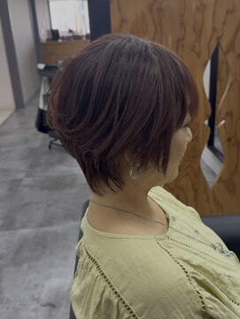 サンタフェ 一宮森本店(Santa'Fe) 白髪ぼかし/ショートカット/ブラウンレッド