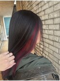 session pago! 【大阪河内松原】レッドピンクのインナーカラー