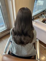 アクシス 栄店(`AXIS)&nbsp;森崎ミルクティーブロンド/ダークブルー/デジタルパーマ/栄