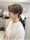 大人女性のハンサムショートxカーテンバング【菅井】【Ato明石】