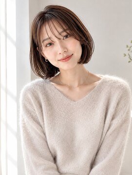 メドウ(meadow) ショートボブ ボブヘア ナチュラルブラウン 髪質改善カラー