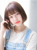 ルティア(Lutia)&nbsp;前下がりボブ　アッシュカラー　似合わせカット