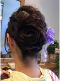 アップで華やか、花模様アップｓｔｙｌｅ♪
