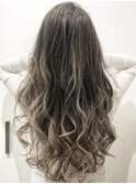 『D'na』グレーバレイヤージュロング 清水