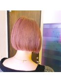 艶と透明感 ピンクベージュショートボブ【林京平】