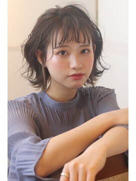 髪質改善と縮毛矯正の専門店 サンティエ(scintiller) 大人可愛い　小顔ウェーブ切りっぱなしボブ30代40代50代鹿児島