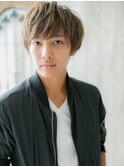 イケメンハイライトカラーくせ毛風マニッシュQ