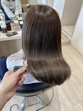 シンプル(Simple) #オリーブグレージュ×髪質改善トリートメント