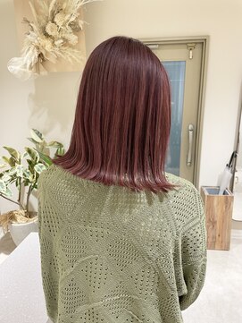 クーナバイトマト 横浜(Cuna by TOMTO) 【Cuna】ブリーチカラー_チェリーピンク_横浜美容室