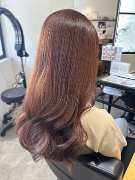 オーバルヘアー(OVAL hair) オレンジブラウン/ゆるふわロング