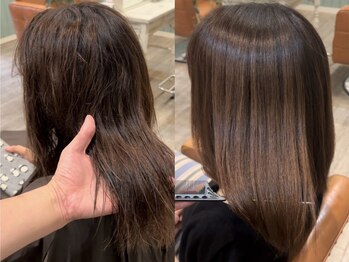 リノ ヘア(Lino hair)の写真/まとまりやすくナチュラルな仕上がり!ダメージを最小限に抑えた“ストレートサプリ”でクセ毛の悩み解消♪