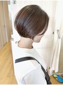 大人ショートボブ 自由が丘 美容室インナーカラー