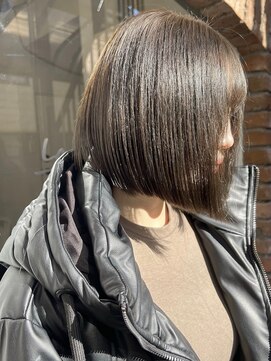 ラレイ ハラジュク(Lalei harajuku) 原宿/ブリーチなしダブルカラー/オリーブベージュ/オリーブ/前髪