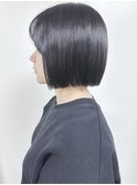 :切りっぱなしボブタイトミニボブ重めボブ黒髪ボブぱっつんボブ