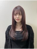 暗髪でも垢抜ける顔まわりレイヤーナチュラル×古着に合う抜け感