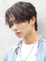 エイド 恵比寿(aid) 縦落ちシャドウパーマデコ出し無造作ソフトツイストパーマ