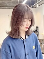 トト 船橋店(toto.)&nbsp;◇ココアブラウンボルドーミディアムレイヤーウルフカット[船橋]