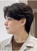 似合わせカット30代40代50センターパート刈り上げマッシュ