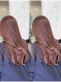 ブリーチなしWカラーピンクベージュ