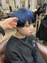 ハピネス 王寺店(Happiness)&nbsp;アンブレラカラー 中性マッシュ 中性ヘア 刈り上げ 王寺