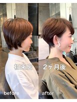 ロビー 表参道(ROBBY) ショートヘアbefore→after/大人ショート/くびれショート