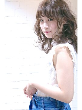 ホラン(HoLan) 【HoLan】波ウエーブxセミウエットxベージュカラー