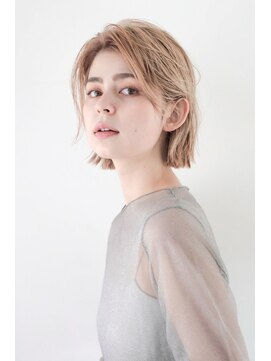 ベンジー 北上店(benji) 大人気ベージュカラー切りっぱなしボブ