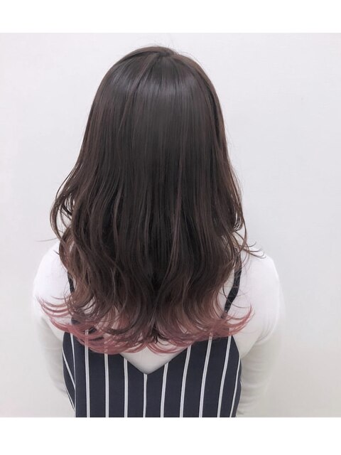 【Moana綱島】#インナーカラー#裾カラー#ピンク#毛先カラー#艶髪