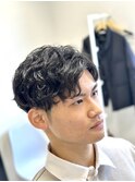 ツーブロック ウェーブパーマ